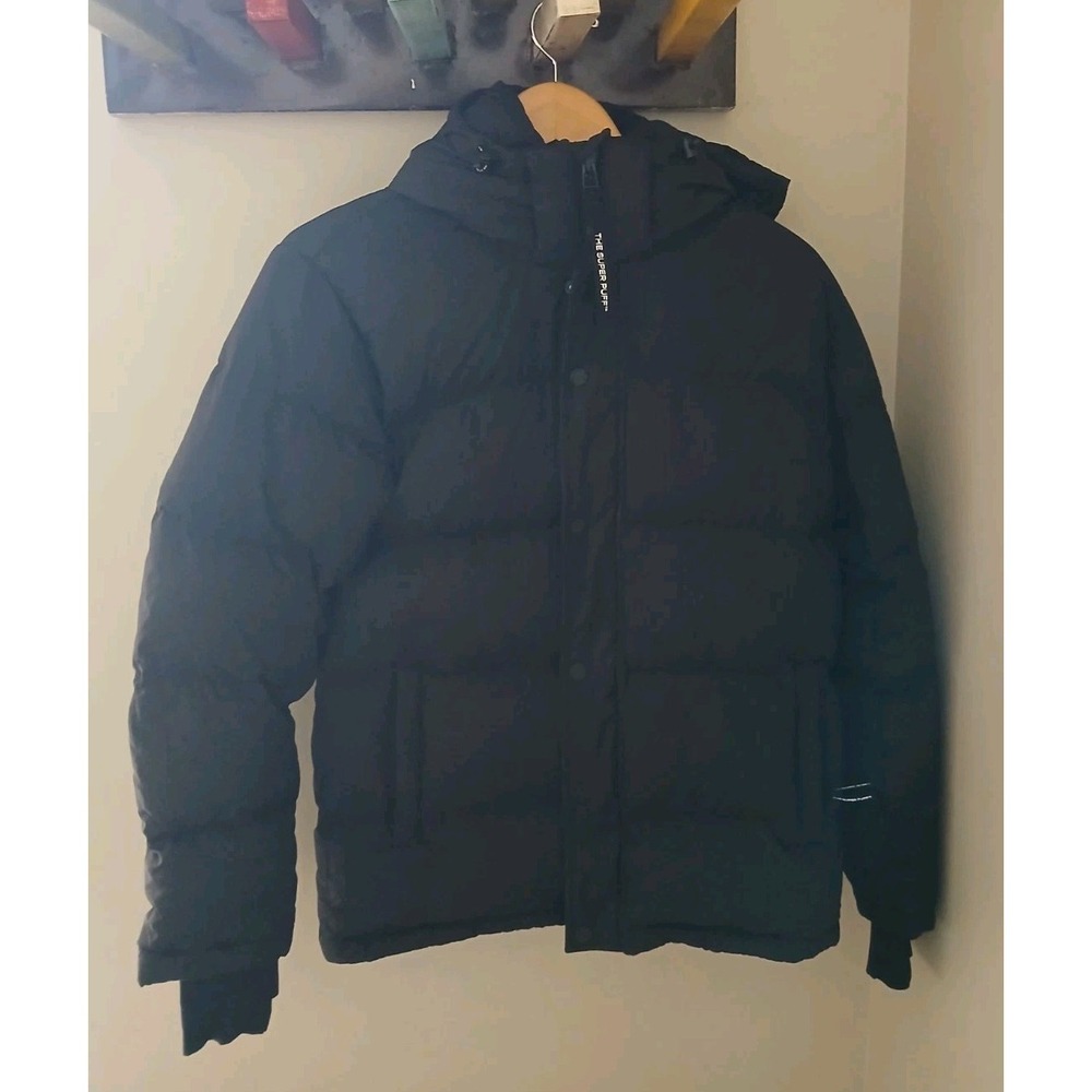Aritzia Super Puff 800 Down Fill Hooded Winter Coat Jacket Size Small Black
